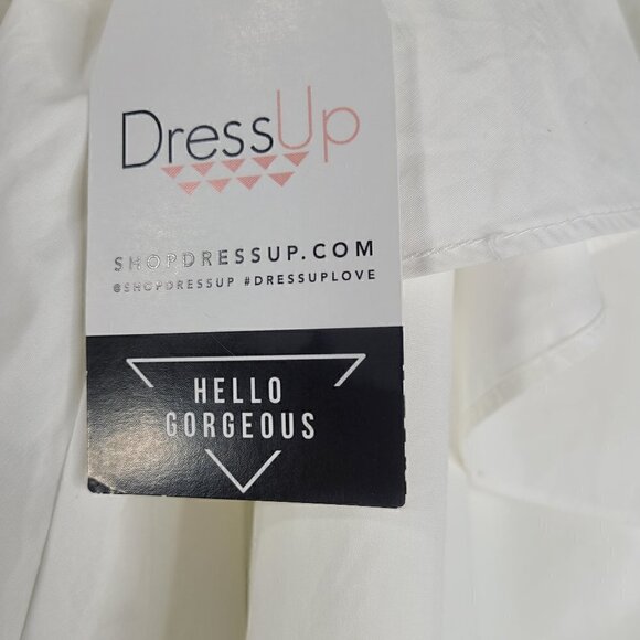 NWT Lumiere White Off Shoulder White Oversized Rufflle Top - Picture 6 of 8